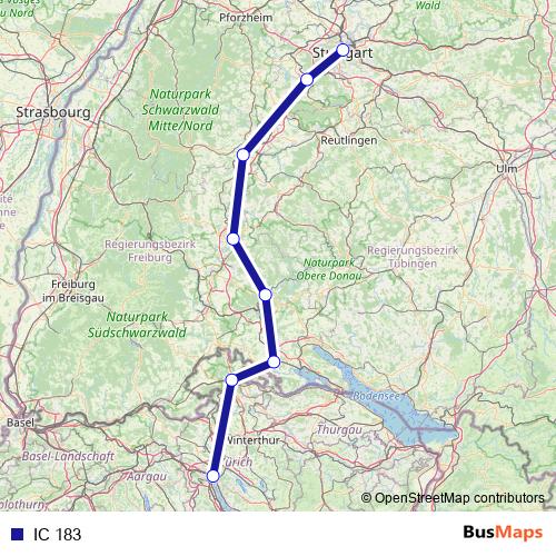 IC 183 rail Line Map