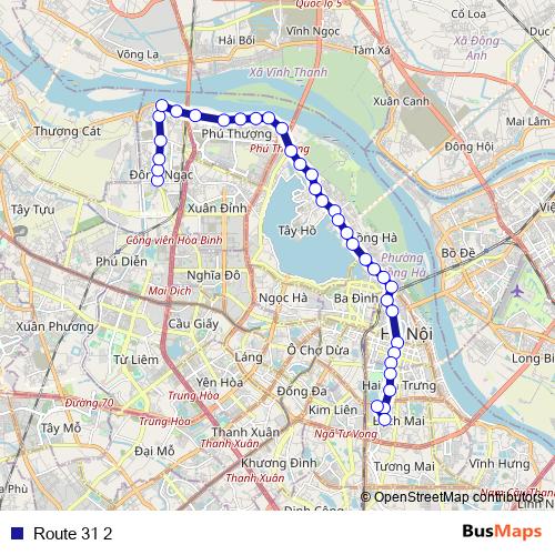 Route 31 2 bus Line Map