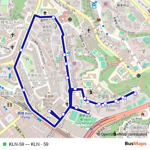 KLN-59 bus Line Map