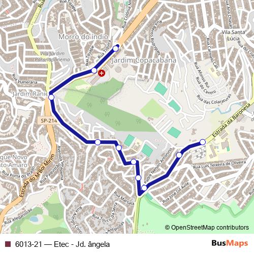 6013-21 bus Line Map