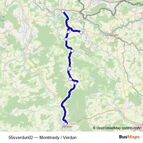 55sverdun02 bus Line Map