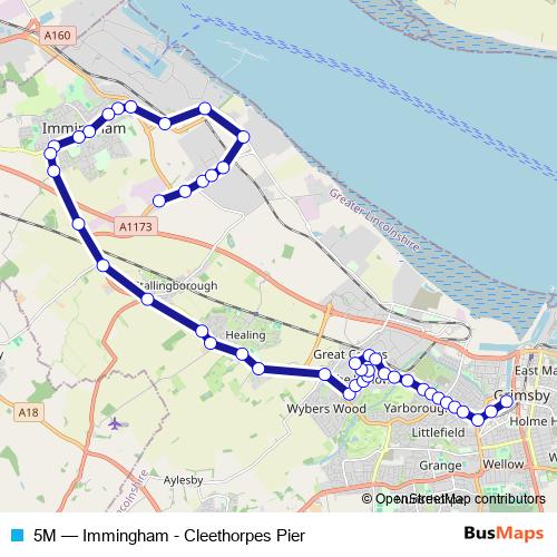 5M bus Line Map