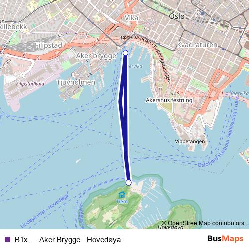 B1x ferry Line Map