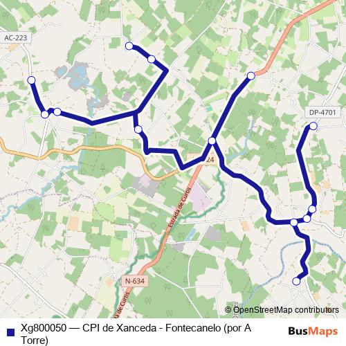 Xg800050 bus Line Map