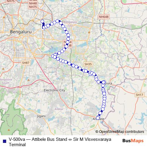 V-500va bus Line Map
