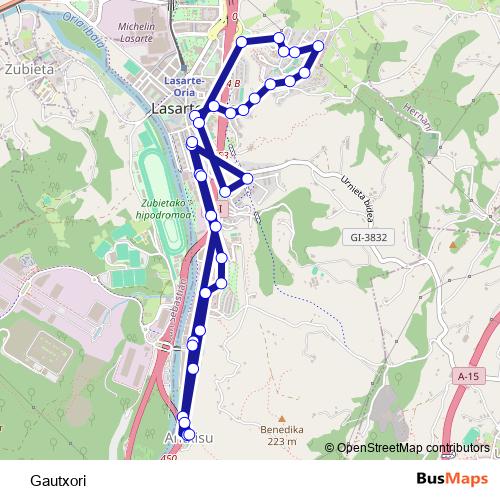 Gautxori bus Line Map