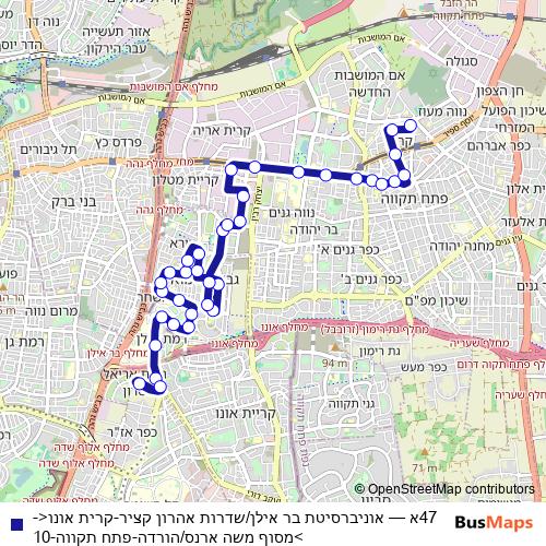 47א bus Line Map