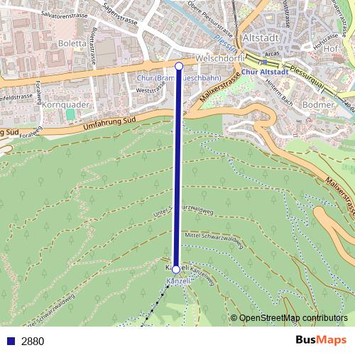 2880 cable-car Line Map