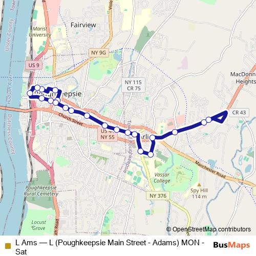 L Ams bus Line Map