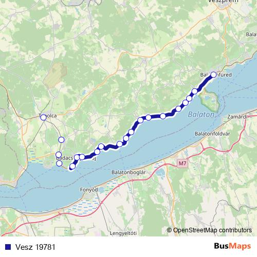 Vesz 19781 rail Line Map