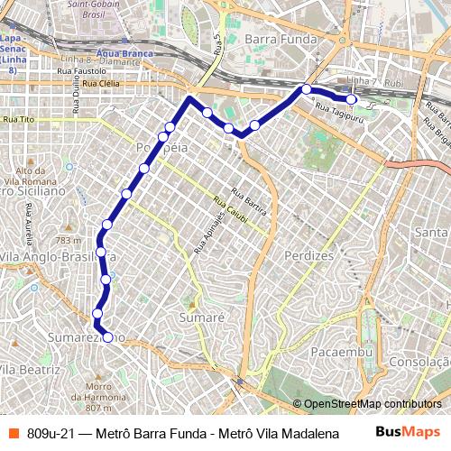 809u-21 bus Line Map