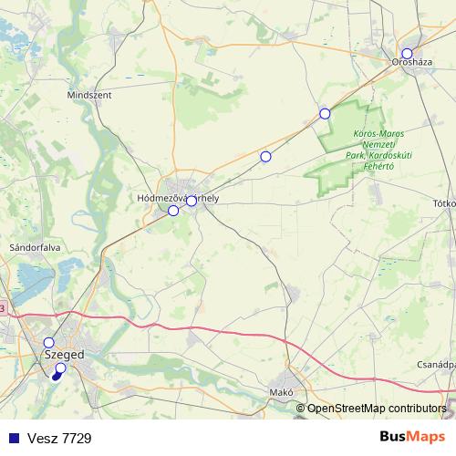 Vesz 7729 rail Line Map
