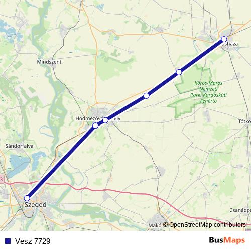 Vesz 7729 rail Line Map