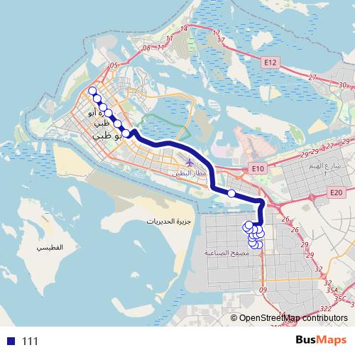111 bus Line Map