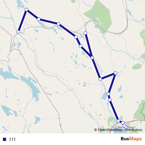 111 bus Line Map