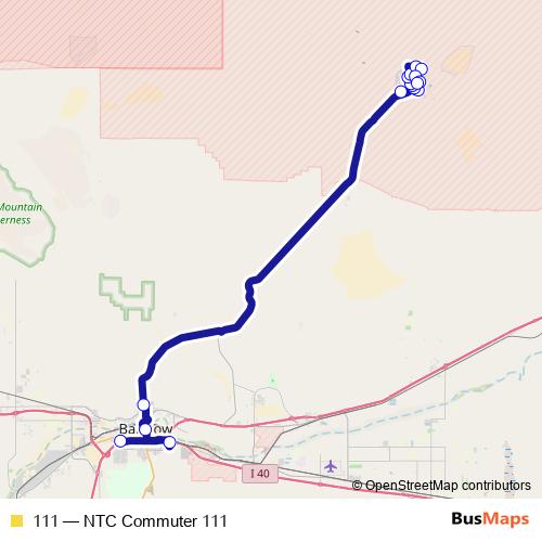 111 bus Line Map
