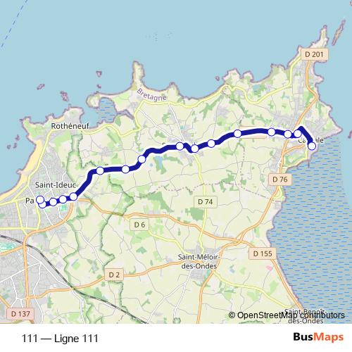 111 bus Line Map