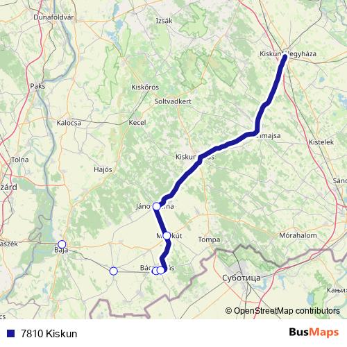 7810 Kiskun rail Line Map