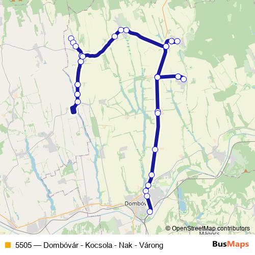 5505 bus Line Map