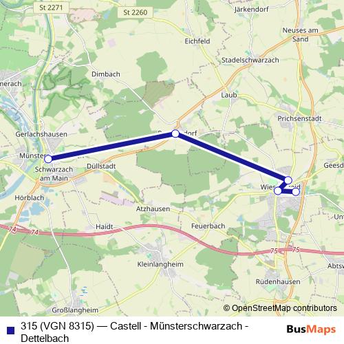 315 (VGN 8315) bus Line Map