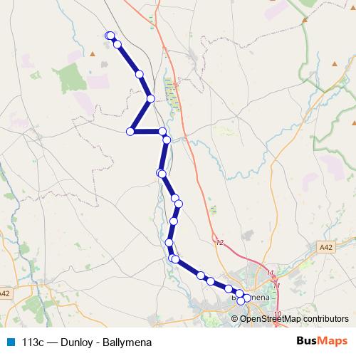 113c bus Line Map