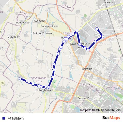 741stldwn bus Line Map
