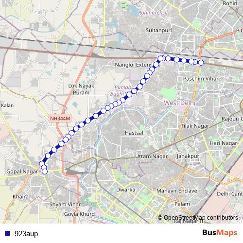 923aup bus Line Map
