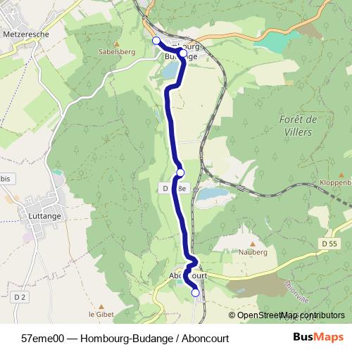 57eme00 bus Line Map