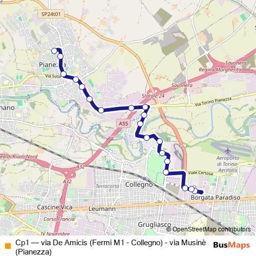 Cp1 bus Line Map