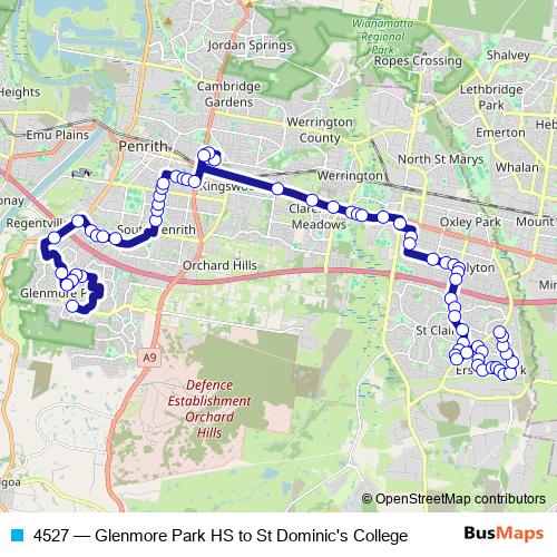 4527 bus Line Map