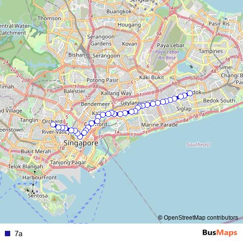 7a bus Line Map