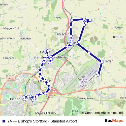7A bus Line Map
