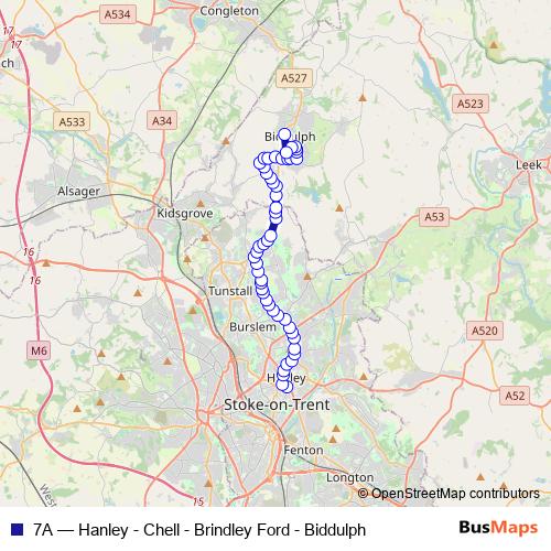 7A bus Line Map