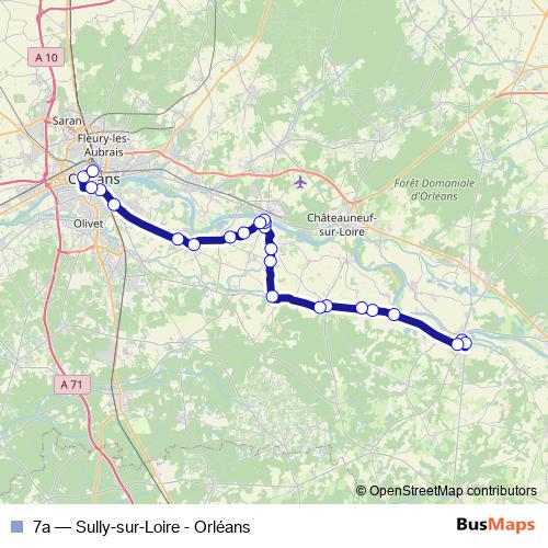 7a bus Line Map