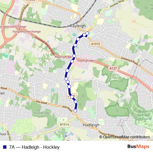 7A bus Line Map