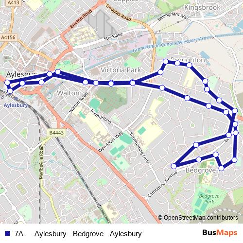 7A bus Line Map