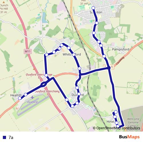 7a bus Line Map