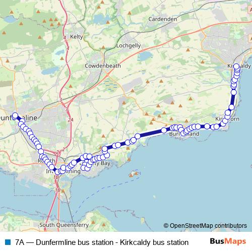 7A bus Line Map
