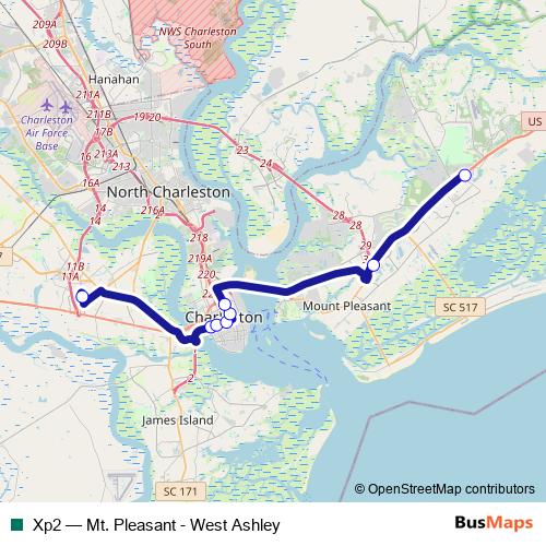Xp2 bus Line Map