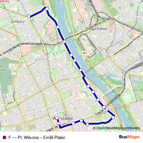 F bus Line Map