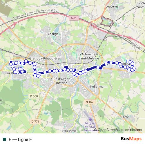 F bus Line Map
