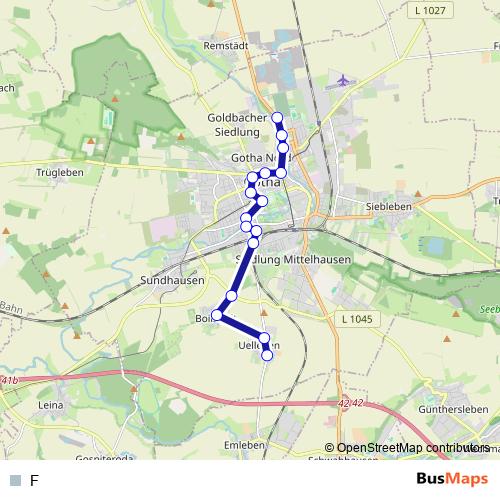 F bus Line Map