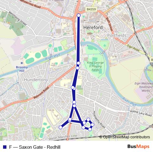 F bus Line Map