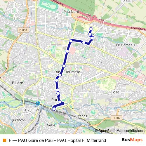 F bus Line Map