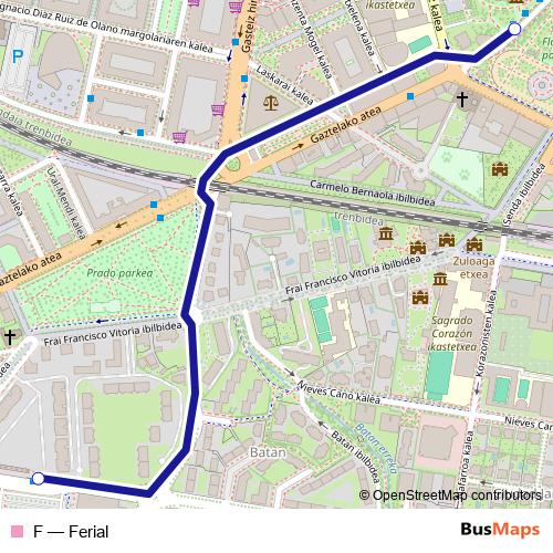 F bus Line Map