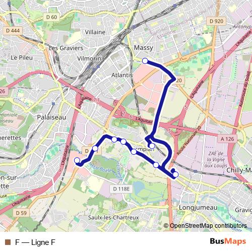 F bus Line Map