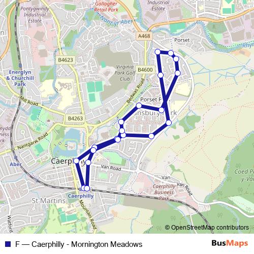 F bus Line Map