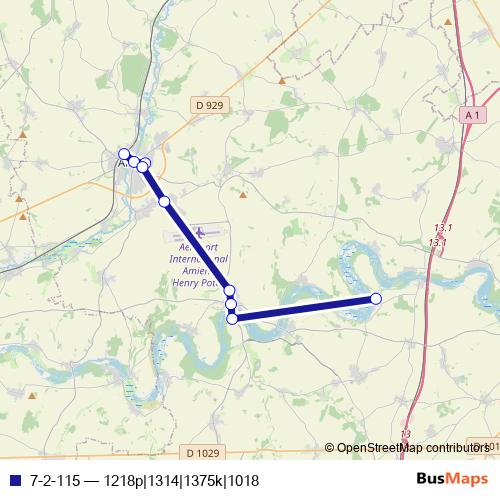 7-2-115 bus Line Map