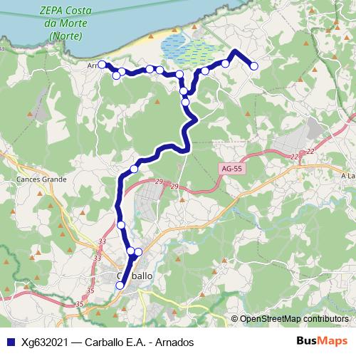 Xg632021 bus Line Map