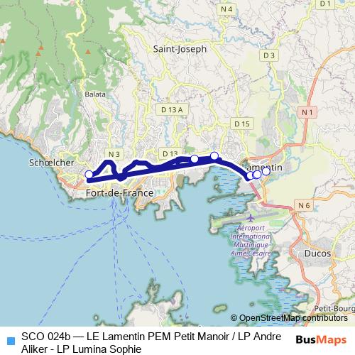 SCO 024b bus Line Map